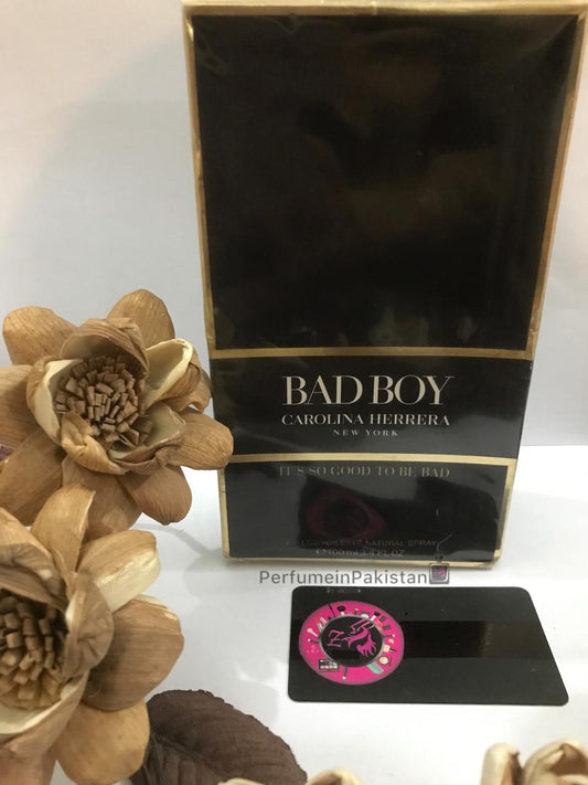 Carolina Herrera Bad Boy EDT 100ml men's designer perfume original packaging available at Perfume in Pakistan