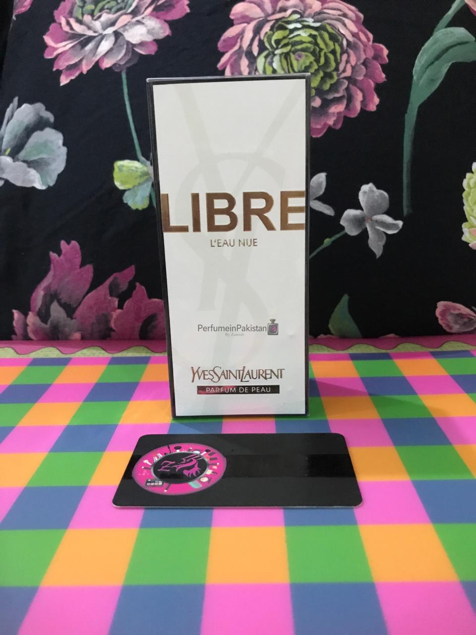 YSL Libre L'Eau Nue Parfum de Peau 90ml perfume bottle and packaging.