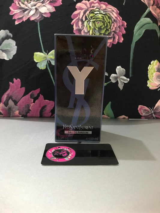 YSL Y Eau de Parfum 100ml perfume bottle and packaging.