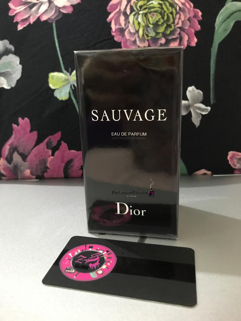 Dior Sauvage Eau de Parfum 100ml perfume bottle and packaging.