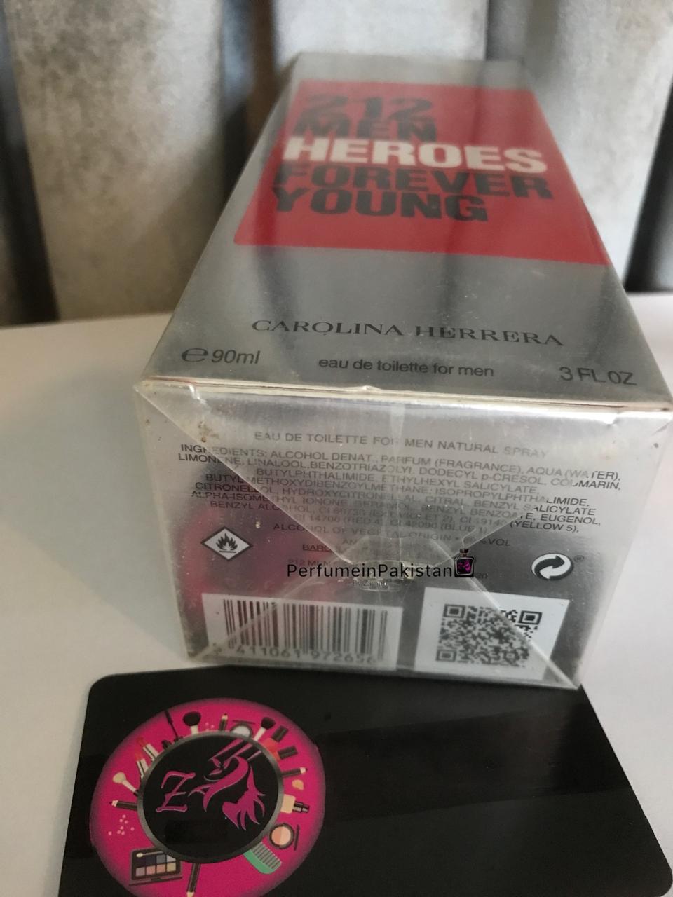 212 Men Heroes Forever Young by Carolina Herrera Eau de Toilette 90ml